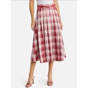 Nikki Lund Jess Plaid Pleat Skirt